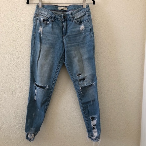 Cello Denim - Cello Light waist distressed jeans skinny/ size 1